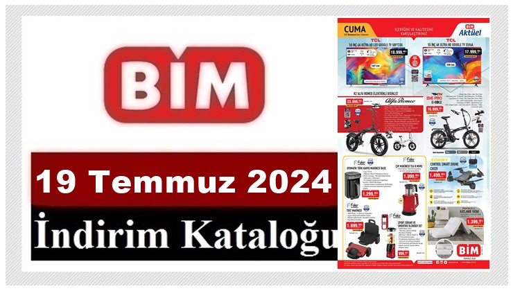 19 Temmuz 2024 BİM Aktüel Ürünler Kataloğu