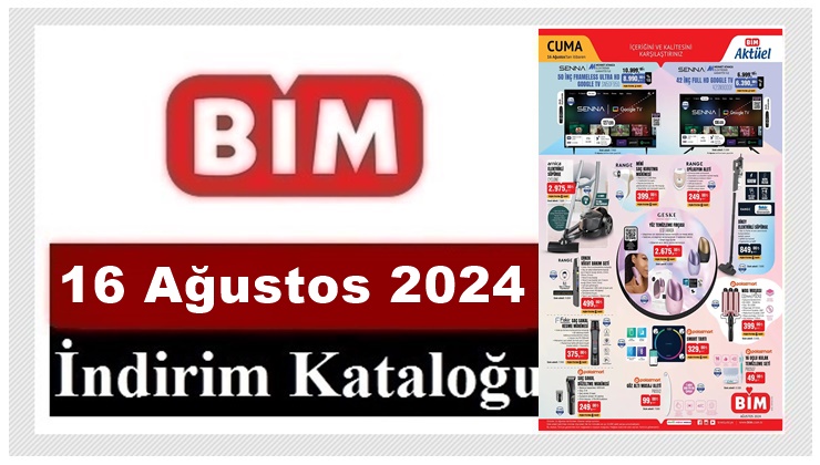 16 Ağustos 2024 BİM Aktüel Ürünler Kataloğu